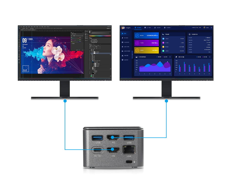派勤空間魔法系列，C-BOX-M2單網(wǎng)迷你主機(jī)